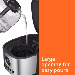 Krups Essential Brew Stainless Steel Drip Coffee Maker 12 cup 99 Watts Digital Control