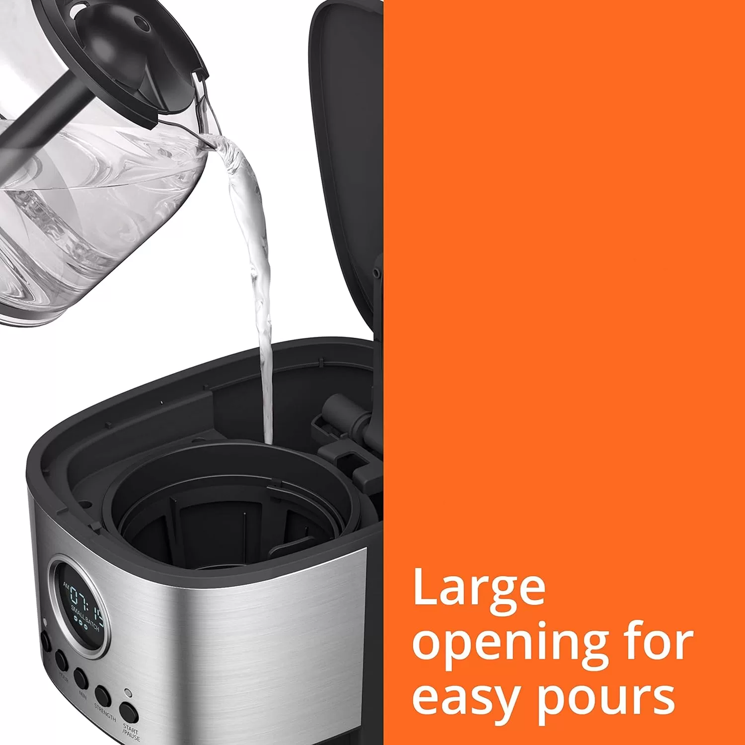 Krups Essential Brew Stainless Steel Drip Coffee Maker 12 cup 99 Watts Digital Control