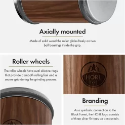HORL 2 Walnut Rolling Knife Sharpener Engineered in Germany for Straight Edge