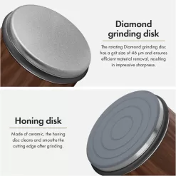 HORL 2 Walnut Rolling Knife Sharpener Engineered in Germany for Straight Edge