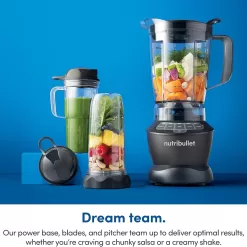 NutriBullet ZNBF30500Z Blender Combo 1200 Watt, 1200W, Dark Gray