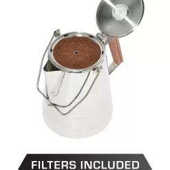 COLETTI Butte Camping Coffee Pot - Campfire Coffee Pot - Stainless Steel Coffee Maker for Outdoors or Stovetop (14 CUP)