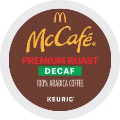 McCafe Premium Roast Decaf Coffee, Single Serve Keurig K-Cup Pods, Decaffeinated, 72 Count (6 Packs of 12)