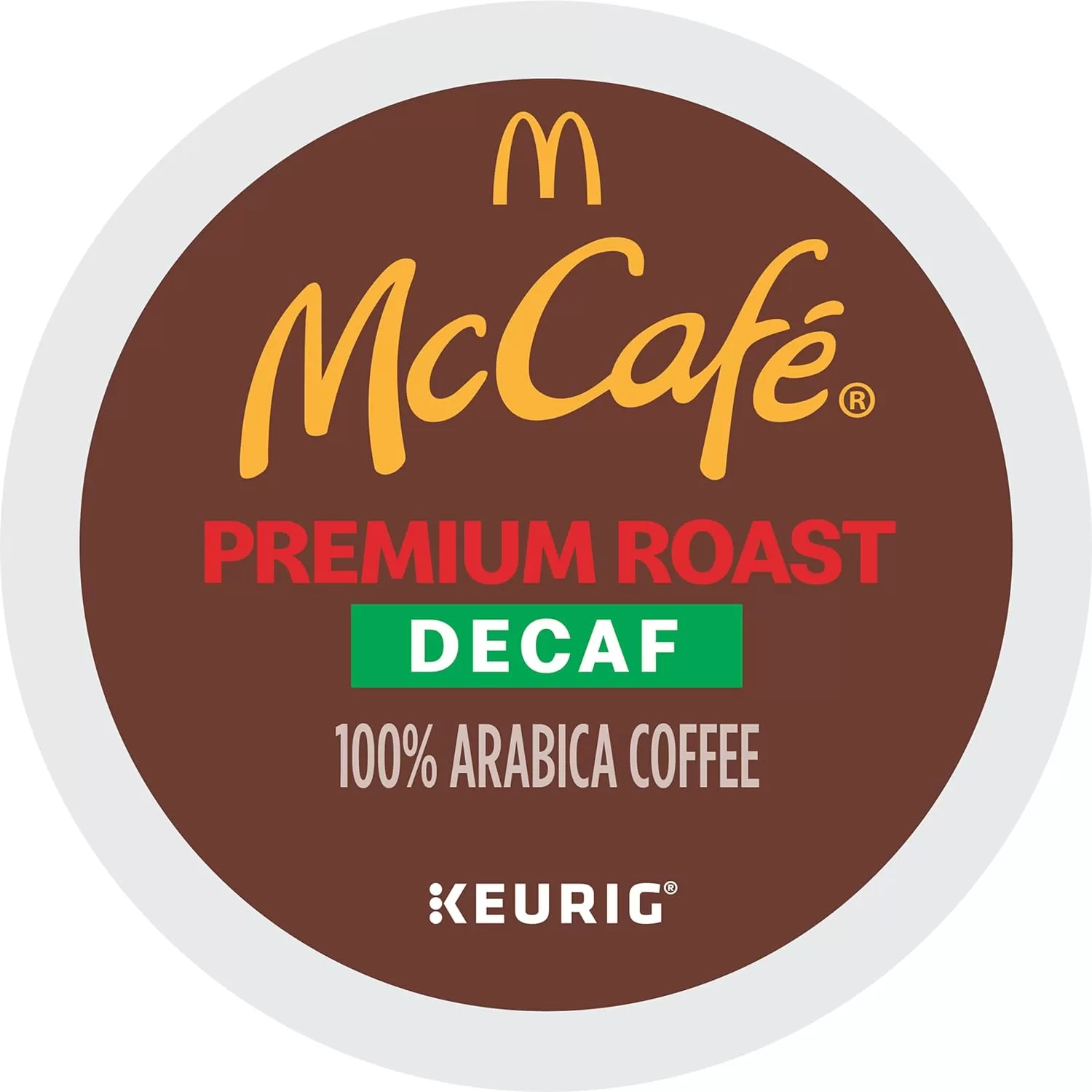 McCafe Premium Roast Decaf Coffee, Single Serve Keurig K-Cup Pods, Decaffeinated, 72 Count (6 Packs of 12)
