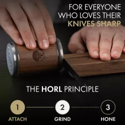 HORL 2 Walnut Rolling Knife Sharpener Engineered in Germany for Straight Edge