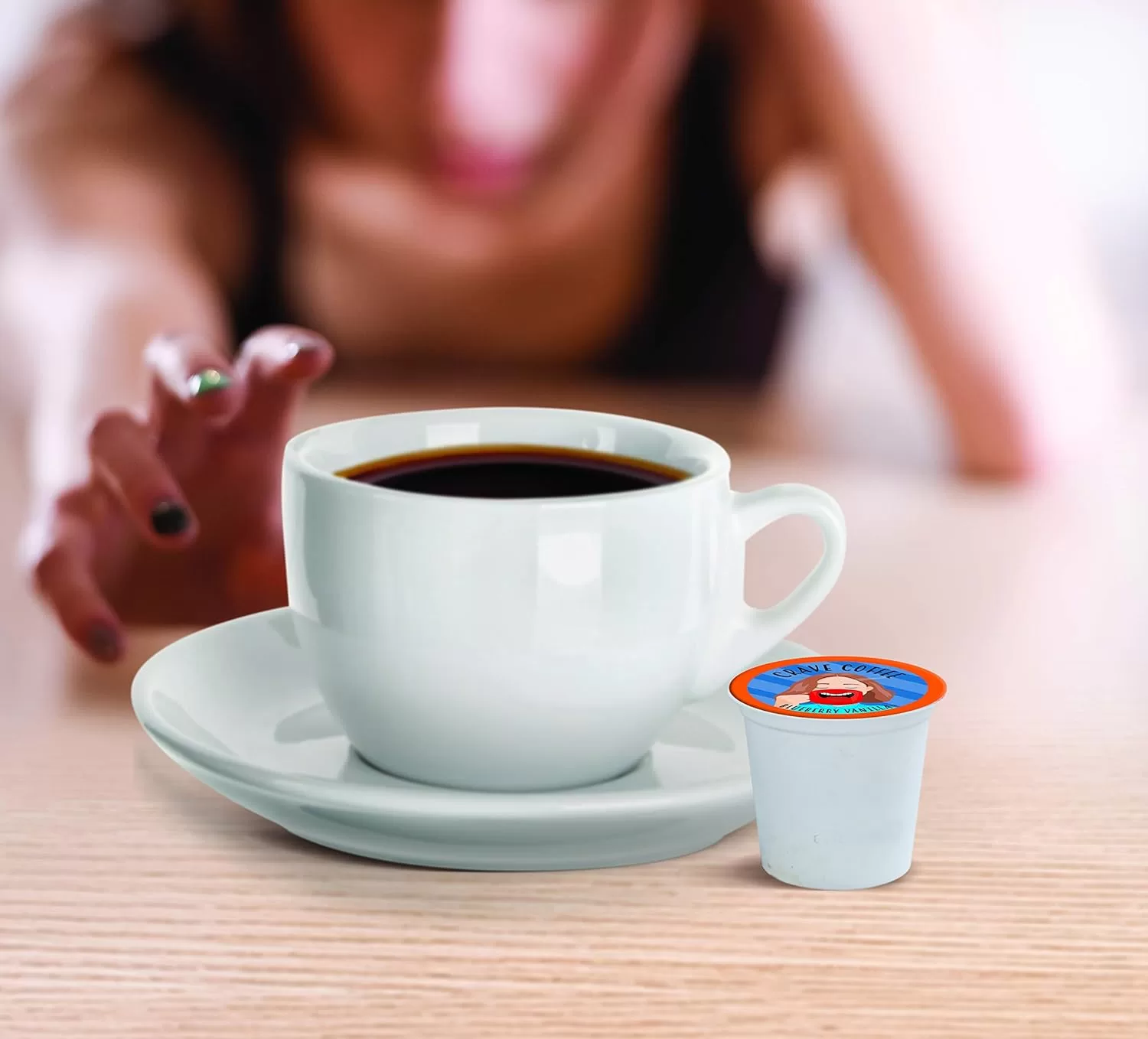 Crave Beverages Flavored Coffee Pods Compatible with Keurig K-Cup Brewers, Blueberry Vanilla, 100 Count