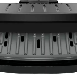 George Foreman Fully Submersible Grill, NEW Dishwasher Safe, Wash the Entire Grill, Easy-to-Clean Nonstick, Black/Grey