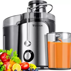 Tescook Juicer, 600W Juicer Machines 3 Speeds with 3'' Feed Chute