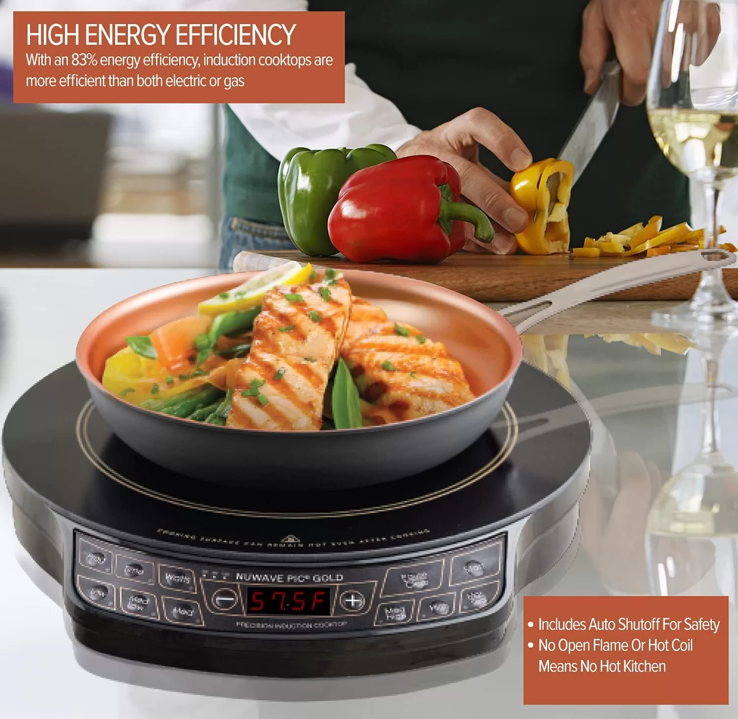 Nuwave Gold Precision Induction Cooktop, Portable, Powerful