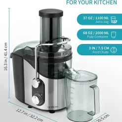 Ultrean Juicer Machine, 800w Juicer with Big Mouth 3” Feed Chute