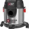 PORTER-CABLE Wet/Dry Vacuum 4 Gallon 4HP Stainless Steel Light Weight Portable, Silver+Red