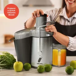 Mueller Juicer Ultra Power, Easy Clean Extractor Press Centrifugal Juicing Machine, Silver