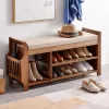 PETKABOO 2 Tier Shoe Bench, Shoe Rack with Hidden Drawer and Side Holder