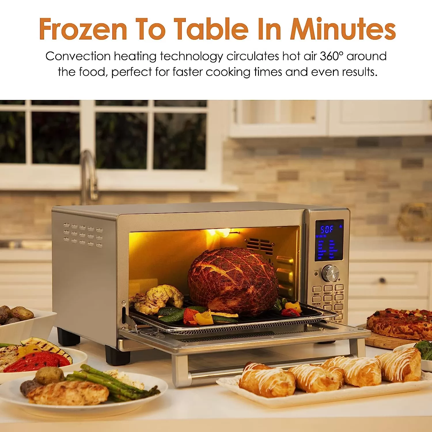 NUWAVE Bravo Air Fryer Oven, 12-in-1, 30QT XL Large Capacity Digital Countertop Convection Oven, silver