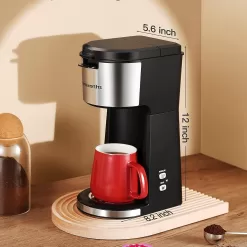 Famiworths Single Serve Coffee Maker, Classic Black