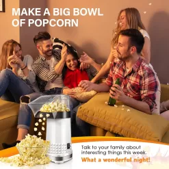 Vminno 1200W Fast Hot Air Popcorn Popper - 4.5 Quarts, Electric Popcorn Machine