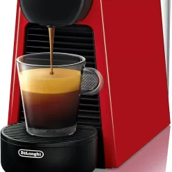 Nespresso Essenza Mini Espresso Machine by De'Longhi with Milk Frother, 20.3 ounces, Red