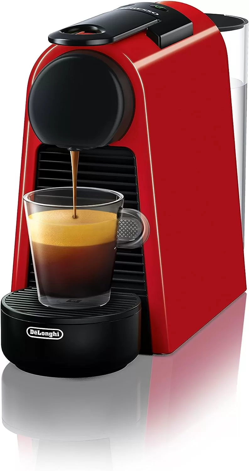 Nespresso Essenza Mini Espresso Machine by De'Longhi with Milk Frother, 20.3 ounces, Red