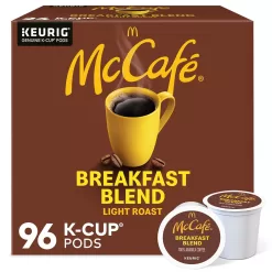 McCafe Breakfast Blend, Single-Serve Keurig K-Cup Pods, Light Roast Coffee Pods , 96 Count