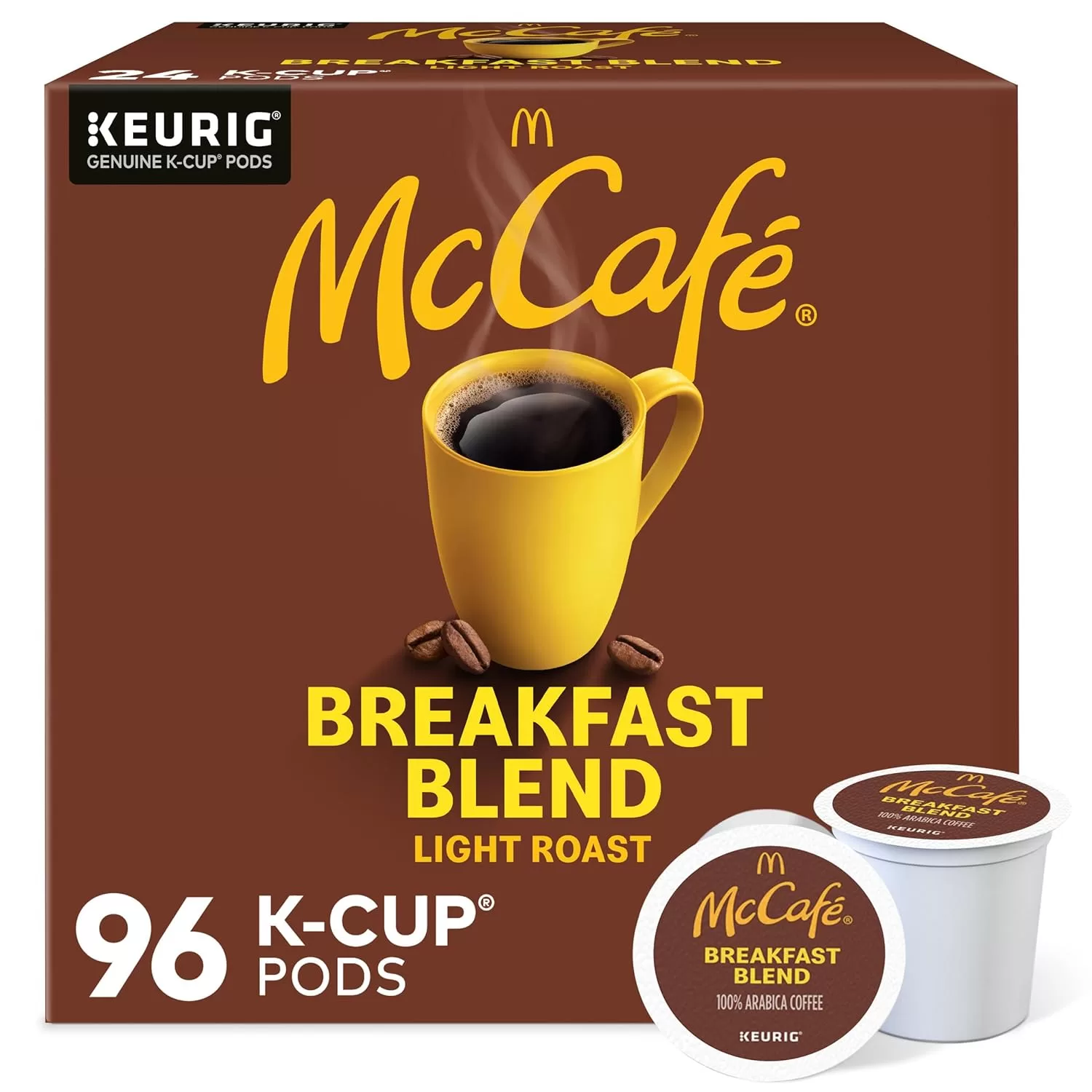 McCafe Breakfast Blend, Single-Serve Keurig K-Cup Pods, Light Roast Coffee Pods , 96 Count