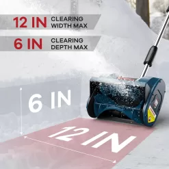 Enhulk Cordless Snow Shovel, 20V | 12-Inch | 4-Ah Cordless Snow Blower