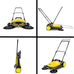 Kärcher - S 4 Twin Walk-Behind Outdoor Hand Push Sweeper, Yellow