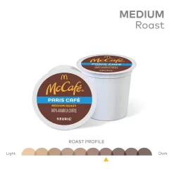 McCafe Paris Cafe, Single Serve Coffee Keurig K-Cup Pods, Medium Roast Coffee, 72 Count (6 Packs of 12)