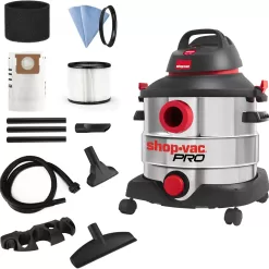Shop-Vac 8 Gallon 6.0 Peak HP Wet/Dry Vacuum, Stainless Steel Tank, Portable Shop Vacuum