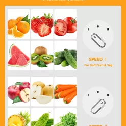 Generic Juicer Machine, 500W Juicer with 3 Inch Wide Mouth 2 Speed Setting