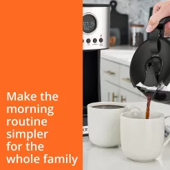 Krups Essential Brew Stainless Steel Drip Coffee Maker 12 cup 99 Watts Digital Control