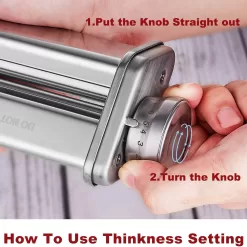 Pasta Roller Attachment for KitchenAid Stand Mixer, Stainless steel Pasta Roller Attachment