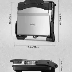 Yabano Gourmet Sandwich Maker Non-Stick Coated Plates 11
