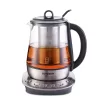BUYDEEM K2423 Tea Maker, Durable 316 Stainless Steel & German Schott Glass Electric Kettle, 1.2L