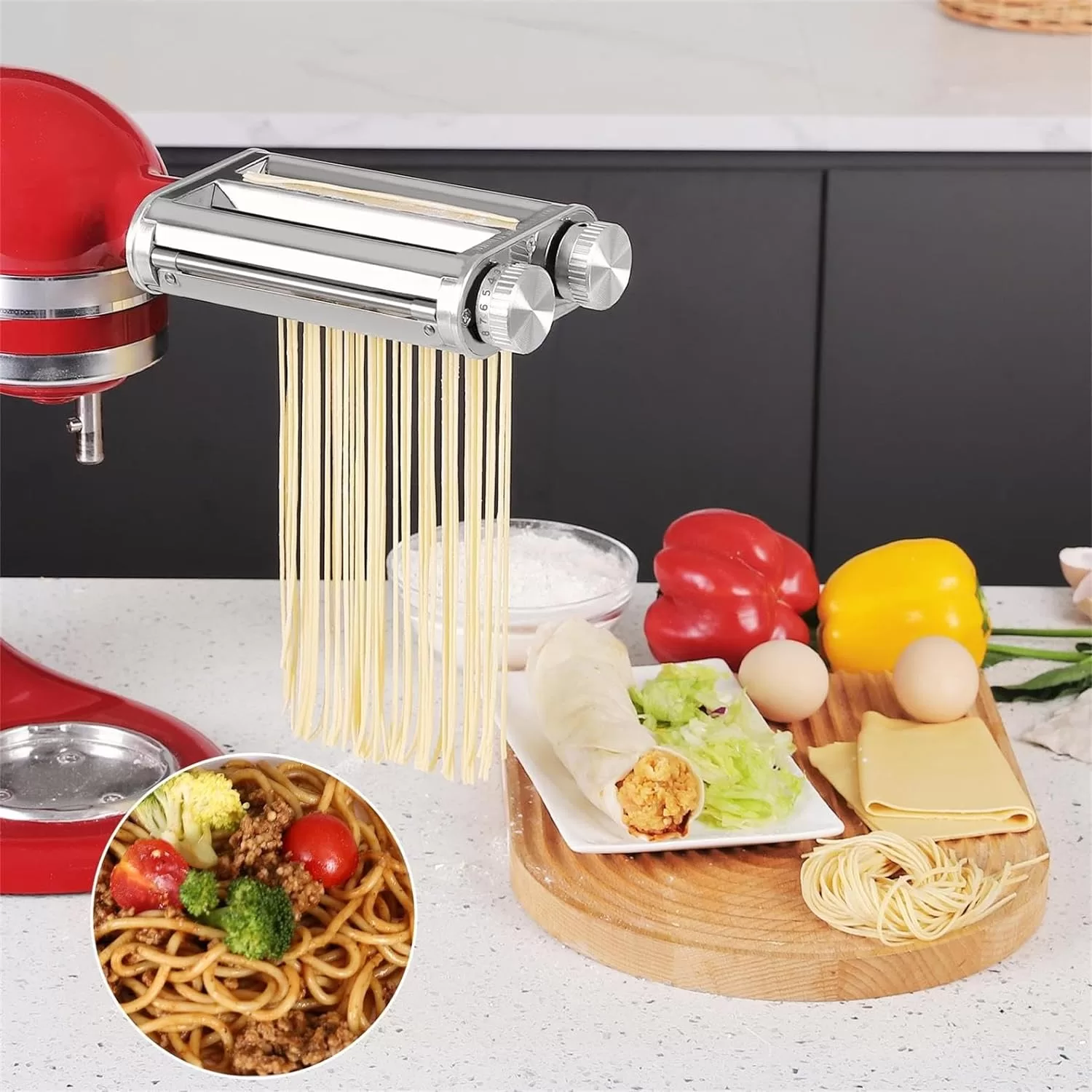 FavorKit Pasta Maker Attachment for KitchenAid Mixers