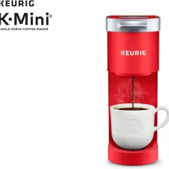 Keurig K-Mini Single Serve K-Cup Pod Coffee Maker, Poppy Red