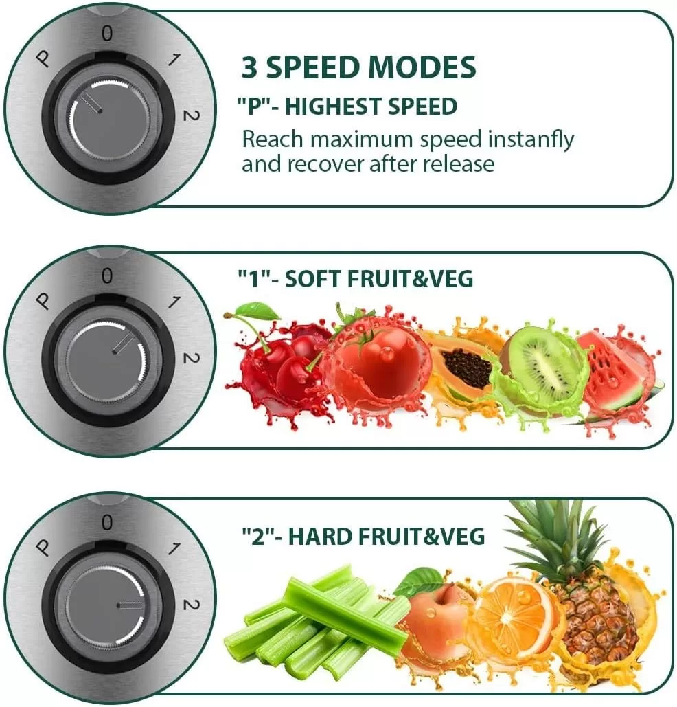 1300W KOIOS Centrifugal Juicer Machines, Juice Extractor with Extra Large 3inch Feed Chute