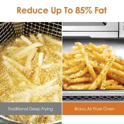 NUWAVE Bravo Air Fryer Oven, 12-in-1, 30QT XL Large Capacity Digital Countertop Convection Oven, silver