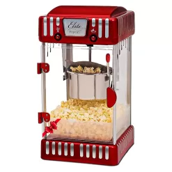 Elite Gourmet EPM-250 Maxi-Matic 2.5 Ounce Classic Carnival, Tabletop Kettle Popcorn Popper Machine, Red
