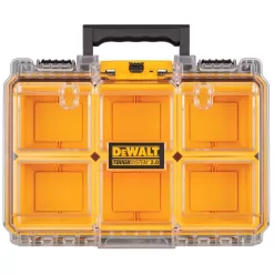 DeWalt ToughSystem 2.0 10.47 in. W X 5.2 in. H Half-Size Organizer Polypropene 6 compartments Yellow