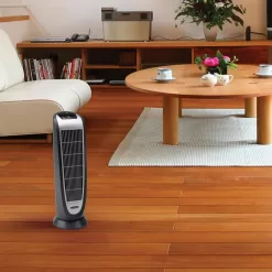 Lasko 5160 Portable Electric 1500 Watt Room Oscillating Ceramic Tower Space Heater with Remote, Adjustable Thermostat, Digital Controls, and Timer