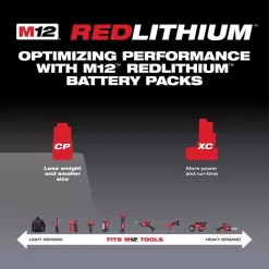 Milwaukee M12 REDLITHIUM CP 12 V 2 Ah Lithium-Ion Battery Pack 1 pc