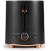 Café Express Finish 2 Slice Metal Toaster Matte Black