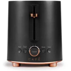 Café Express Finish 2 Slice Metal Toaster Matte Black