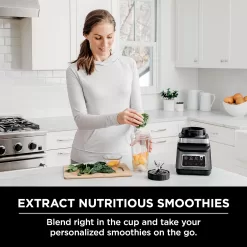 Ninja BN751 Professional Plus DUO Blender, 1400 Peak Watts, 3 Auto-IQ Programs for Smoothies, Black
