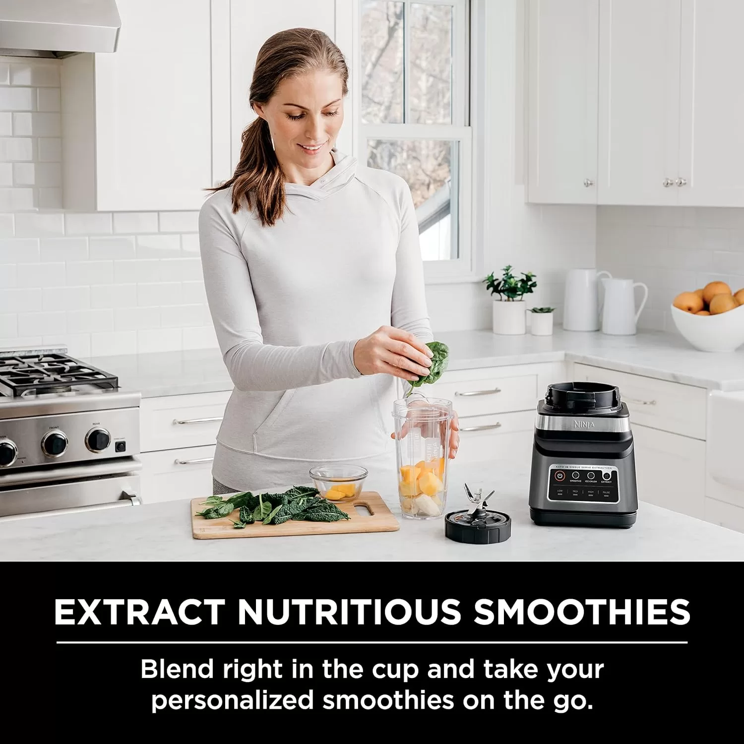 Ninja BN751 Professional Plus DUO Blender, 1400 Peak Watts, 3 Auto-IQ Programs for Smoothies, Black
