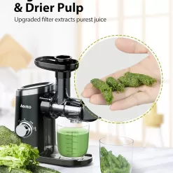 Juicer Machines, Aeitto Cold Press Juicer, Masticating Juicer, Celery Juicers, Black