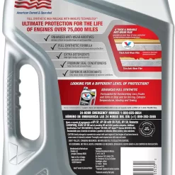 Valvoline Full Synthetic High Mileage with MaxLife Technology SAE 5W-20 Motor Oil 5 QT, Case of 3