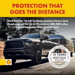 Shell Rotella T - 550046217 6 Full Synthetic 5W-40 Diesel Engine Oil (5-Gallon Pail)