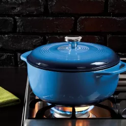 Lodge 6 Quart Enameled Cast Iron Dutch Oven with Lid – Blue