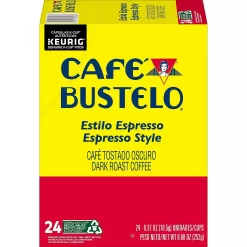 Café Bustelo Espresso Style Dark Roast Coffee, 96 Keurig K-Cup Pods ,24 Count (Pack of 4)